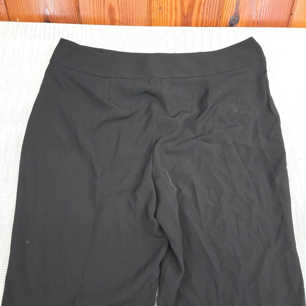 Calvin Klein Pants Womens 14 Black Wide Leg Dress Trousers D-Ring Waist Work - Picture 10 of 10